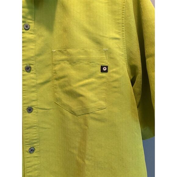 Marmot Men's L Green Short Sleeve Button-Up Shirt Casual Summer - Picture 2 of 10